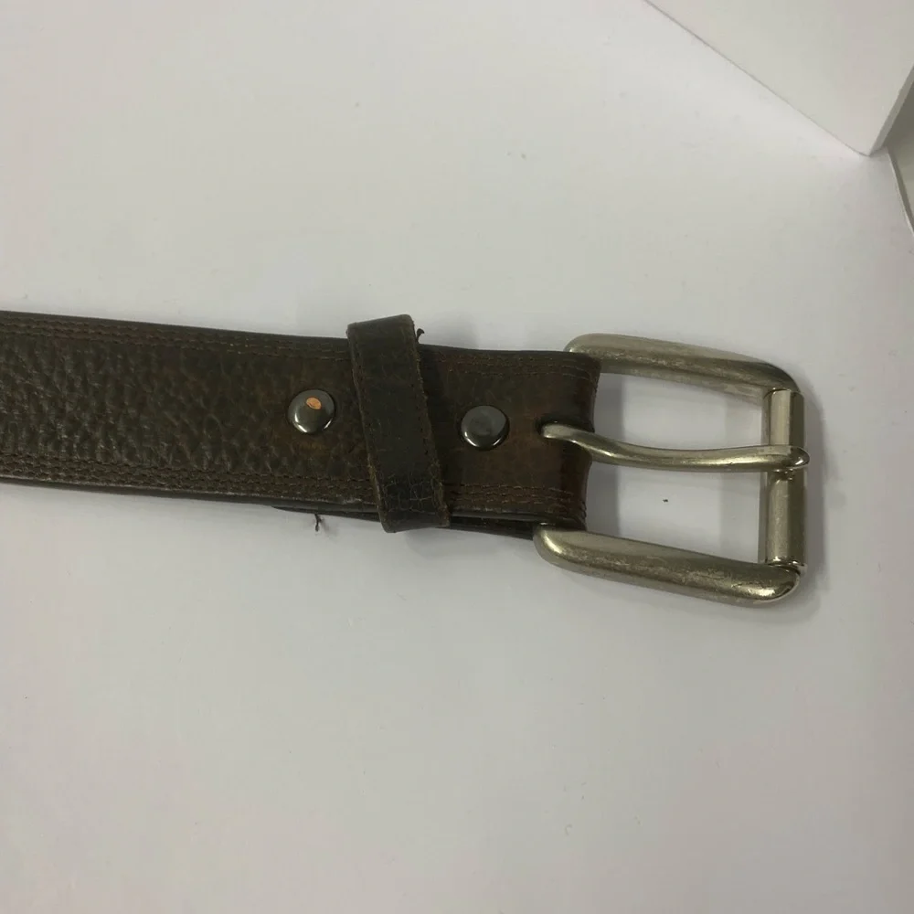 Ariat Brown Leather Belt with Silver Buckle